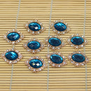20x Acrylic Buttons Flatback Cabochons for DIY Scrapbooking Dark Geen & Blue