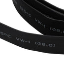 8mm Black Polyolefin Insulation Heat Shrink Tubing 3 Meters 9.8ft