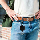 Resilience Steel Wire Elastic Keychain Recoil Retractable Key Ring (Square) A