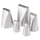 5pcs Basket Weave Tips Icing Piping Nozzle Stainless Steel Writing Tube Nozz3C