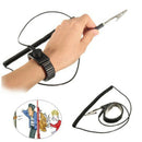 Anti static work wrist strap ESD adjustable discharge belt ground metal brace Gw