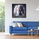 5D DIY Full Drill Diamond Painting Black and White Angel Cross Stitch Craft Kit