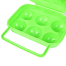 Plastic 6 Grids Portable Barbecue Outdoor Egg Box Kitchen Egg Storage BoxeY Hn