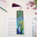 DIY Peafowl Special Shaped Diamond Painting Leather Tassel Bookmark Gift