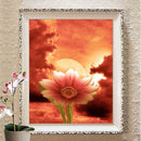 5D DIY Full Drill Diamond Painting Lotus Sunset Cross Stitch Embroidery