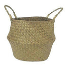Seagrass Belly Basket Storage Plant Pot Foldable Nursery Laundry Bag 3c