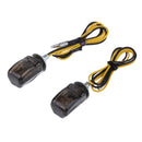 2Pcs LED Black Micro Mini Tiny Small Indicators Turn Signals for Motorcycle