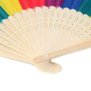7-inch Bamboo Rainbow fan Folding Summer Accessory For Dance Decoration Wed
