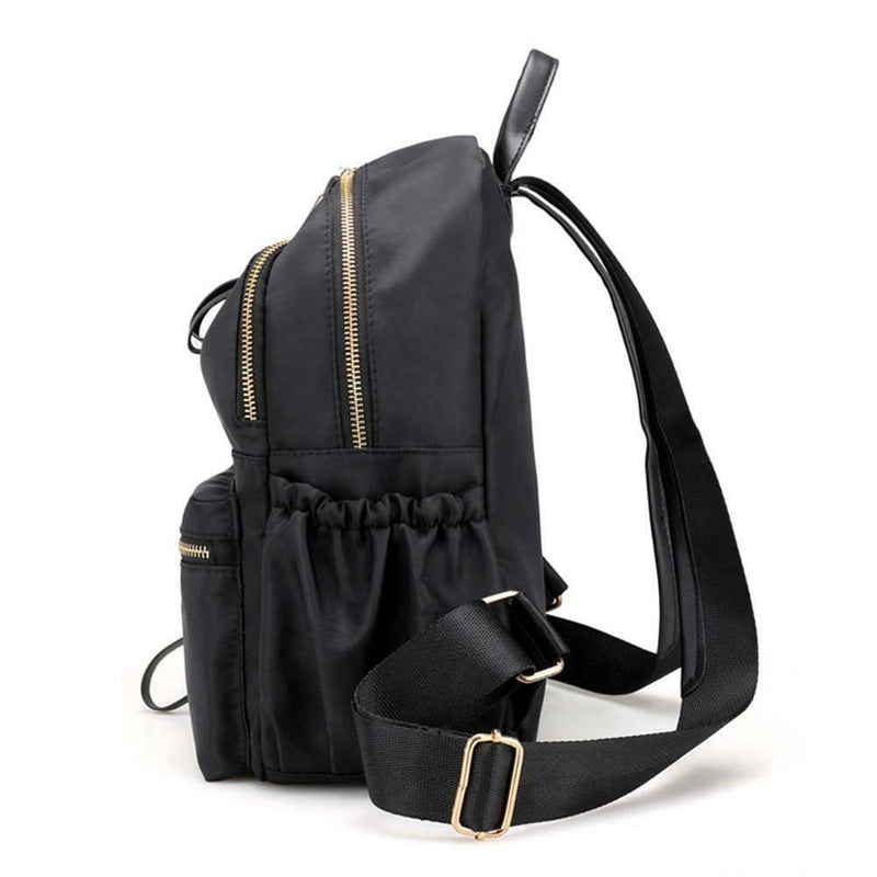 Women Large Capacity Backpack Preppy Nylon Solid Shoulder Travel Schoolbags