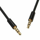 Audio Cable 3.5MM to 3.5MM Jack Male To Male Black Headphone Auxiliary Cord E9O4