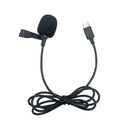 Type-C USB Lavalier Lapel Microphone Clip-on Mic Mobile Phone Universal Black