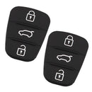 2Pcs 3-Button Smart Key Shell Case Skin With Chip For Hyundai I30 Kia K2 K5