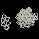10PCS Stainless Steel Hollow Heart Charm Pendants For Jewellery Making DIY  Y3M9