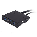 3.5" 20Pin to 2 USB 3.0 Port HUB + HD Audio PC Floppy Expansion Front Panel