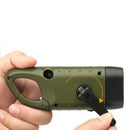 Solar Powered Hand Crank Flashlight Rechargeable LED w/ Clip Emergency Light New