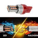 2 X T20 7443 15 RED LED DUAL FILAMENT CAR UTE BRAKE STOP TAIL LIGHT BULB 12V