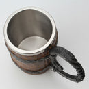 Stainless Steel Mug Imitation Wood Cup Beer Coffee Cup Christmas Cup Bar