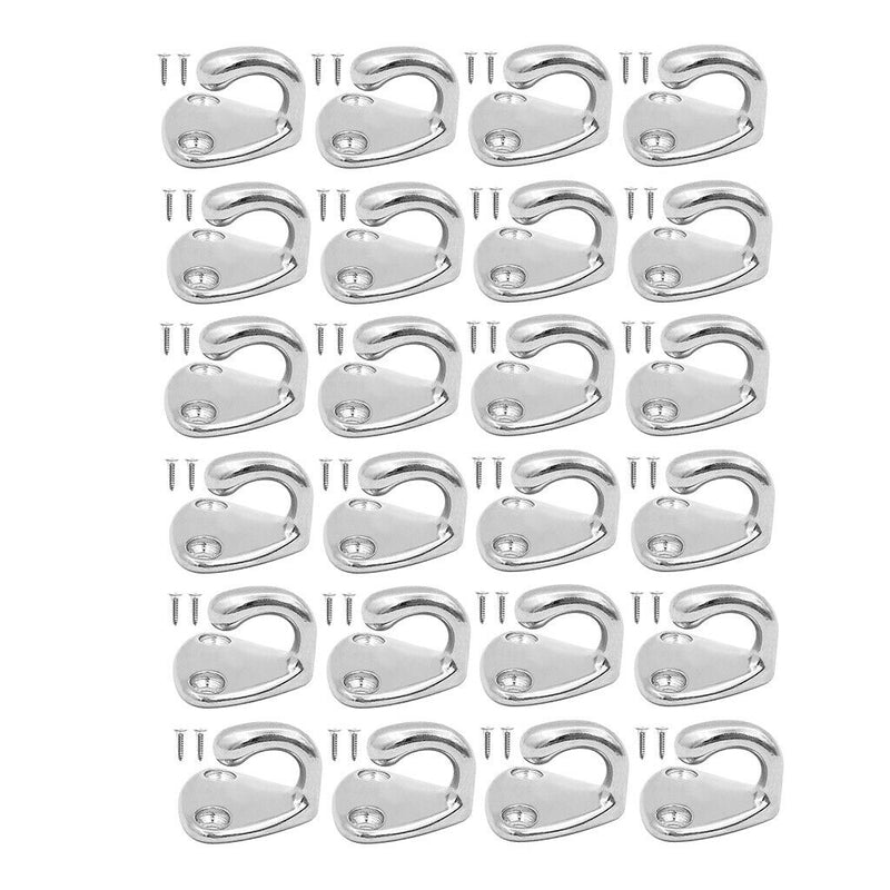 24pcs Boat Hanger Hook Coat and Hat Hook - Marine Grade 316 Stainless Steel