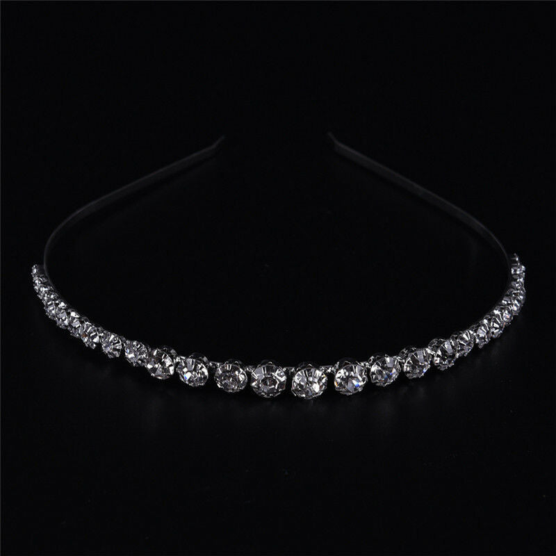Hair band Crystal Headband Hairband Rhinestone Fine Hair Hoop Hair Accessories,a