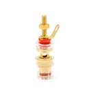 2x 4MM Brass Speaker Amplifier Terminal Binding Post Connector Red & Black MO