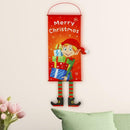 Christmas Hanging Cloth Flag Wall Door Ornament Party Decor (Elf)