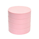 4 Layers Rotatable Jewelry Storage Box Plastic Cosmetic Container (Pink) A