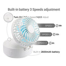Portable Handheld Fan Mini Portable Outdoor Necklace Fan 3 Speeds 180 Degre O4K5