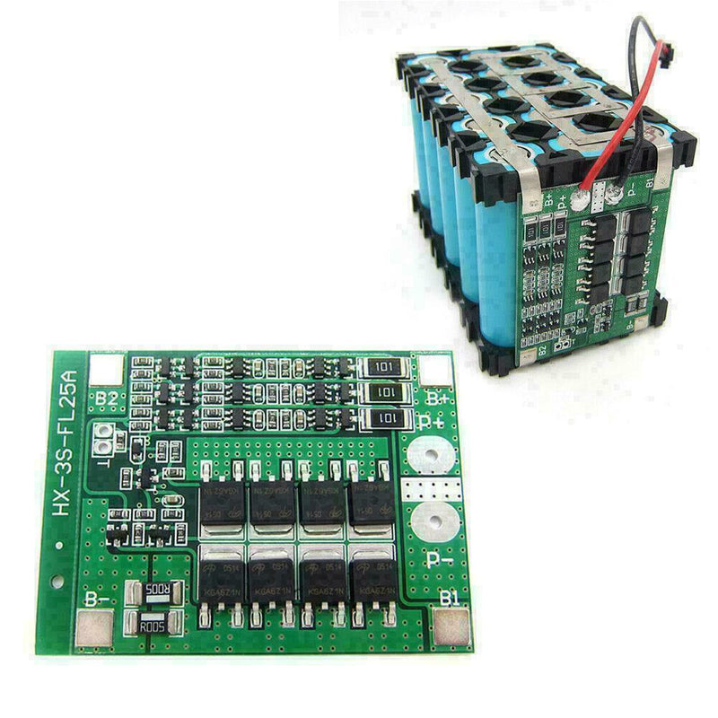 1PCS 12V 18650 Li-ion Lithium Battery 25A BMS PCB Protection Board Balance O7F1