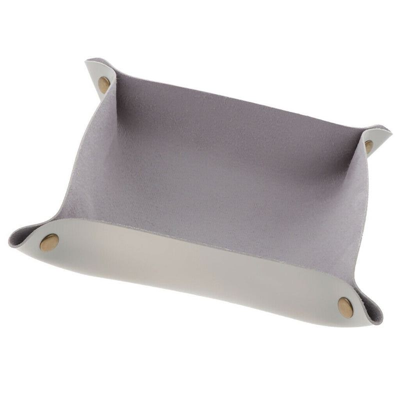 Leather Jewelery Holder Tray Storage Tray Box for Key Phone Coin Watches G