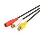 4Pin Aviation Head Male to 2RCA Female DC Female Extension Cable Adapter