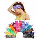 Women Sweat Absorbent Stretch Fitness Wide Yoga Hairband Tie Dye Sports 13pcs