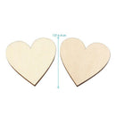 100 Pieces 40Mm Heart Wood Slices Slices For Diy Craft Embellishments Natur