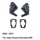 2x Black Front Windshield Washer Nozzle Replaces for Jeep Grand Cherokee WK
