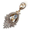 Fashion Women Wedding Jewelry Austrian crystal long crystal drop large crys P4M8