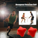 2pcs Gym Hexagonal Reaction Ball Basketball Agility Training Balls (Red) A