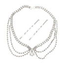 Wedding Bridal Hair Jewellery Frontlet Forehead Chain with Hairpins