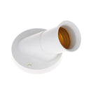 White E27 Lamp Base Socket 45 Degree Oblique Plastic Light Bulb Bas AC 250V 4AJR