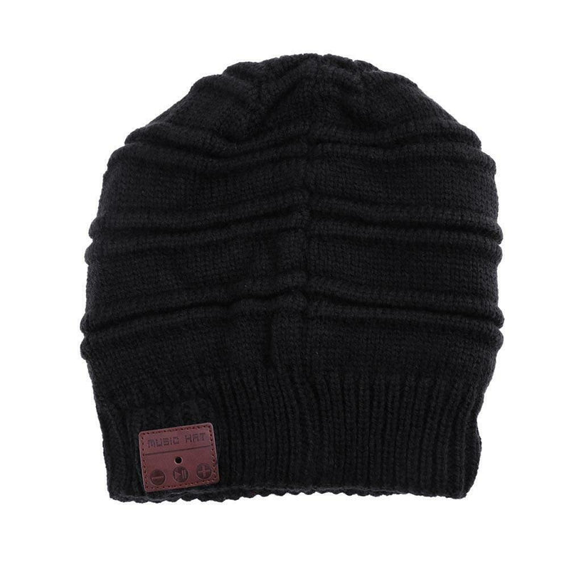 Unisex Winter Dual Fabric Wireless Bluetooth4.0 Music Horizontal Grain Hat A
