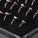 18Pcs Rhinestone SurgicalSteel Round Nose RingHoop Stud Body Piercing Jewelry BX