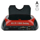 UK 2.5" 3.5" SATA IDE HDD Docking Station Dual Hard Disk Dock e-SATA Hub M4P7