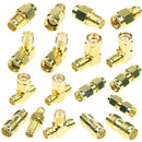 18pcs Different Type SMA Connectors, SMA Kits Connector Converter Adapter