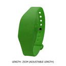 Liquid Soap Wristband Sanitizer Dispenser Holder Bracelet w/Bottle (Green)