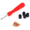 1Set Tire Valve Service Kit Valve Cores Screwdriver Tire Repair Car Motorcy 3C