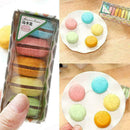 5pcs Cute Macarons Colors Erasers Pencil Rubber Eraser Sweet Set Stationery C6P7