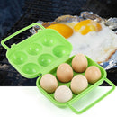 2PCS 6-Cell Egg Box Folding  Egg Holder Storage Box Container Hiking Picnic SFH