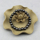 1pc Round Black Stone Bracelet Magnetic BracelME