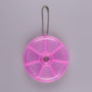 Portable 7 Day Weekly Round Drug Tablet Pill Box Medicine Splitters (Rose)