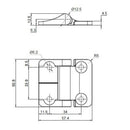 Zinc Alloy Torque Hinge Position Control With 4 Pre-drilled Countersunk Holes