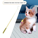 6pcs/set Retractable Cat Stick Kitten Interactive Toys w/Replacement Head