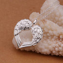 New Heart-shaped Pendant Fashion Necklace Gift Angel Heart Wings